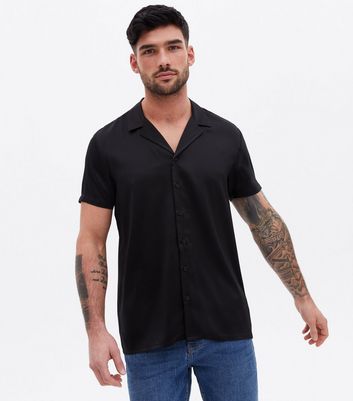 Short sleeve satin sales shirt