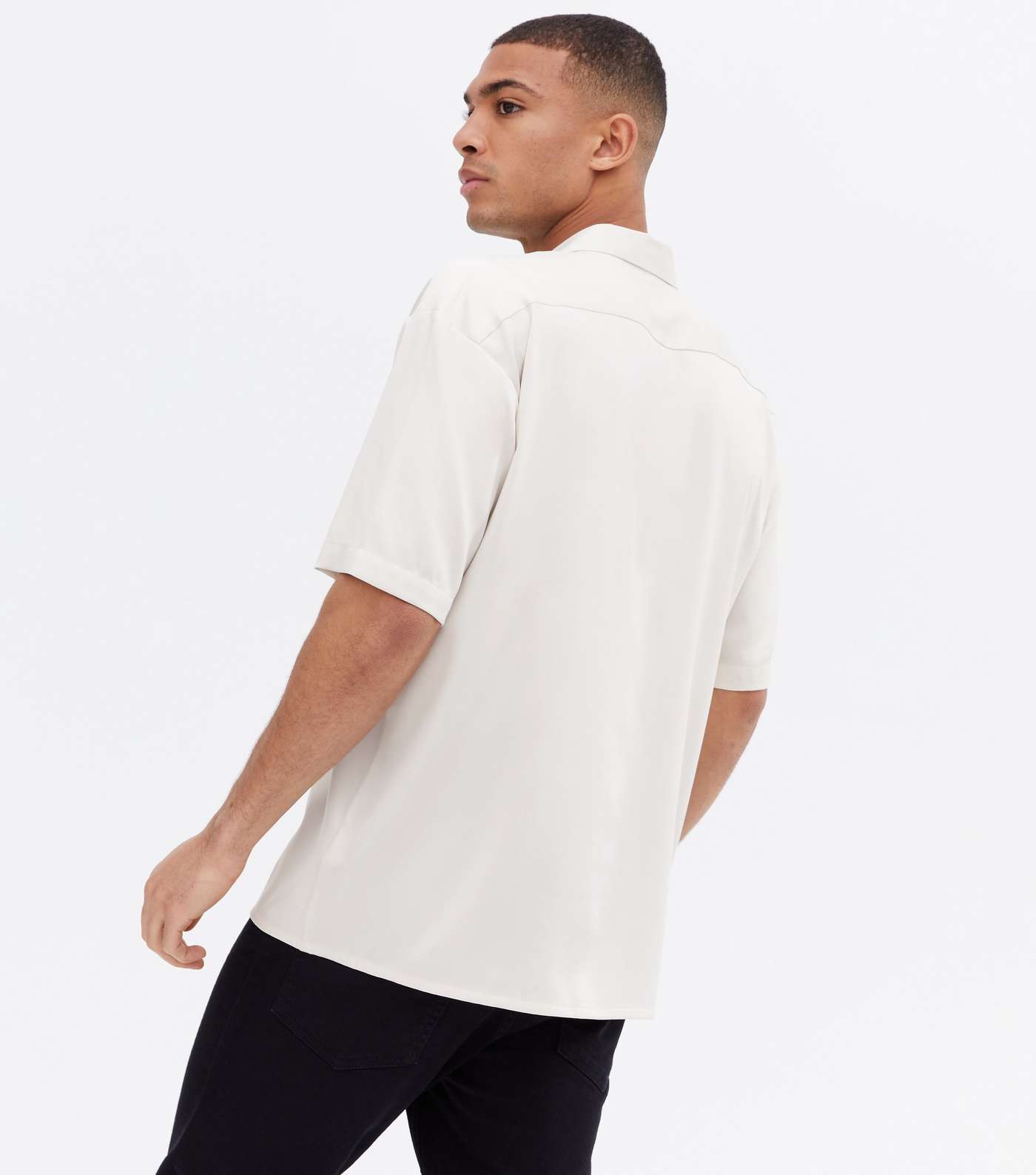 Off White Satin Oversized Shirt | New Look