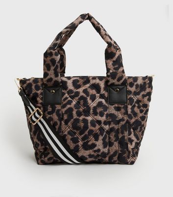 Brown Leopard Print Tote Bag New Look