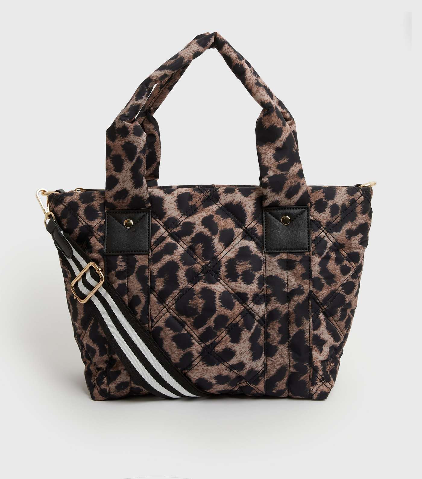 Brown Leopard Print Tote Bag