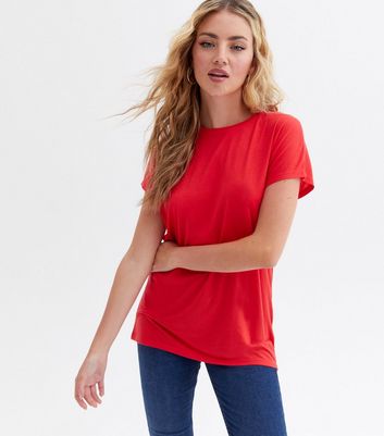 Click to view product details and reviews for Red Jersey Short Sleeve T Shirt New Look.