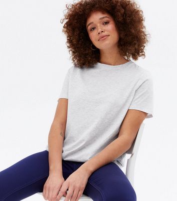 Pale Grey Short Sleeve Crew Neck T 