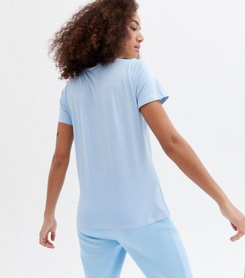 Pale Blue Short Sleeve Crew Neck T Shirt New Look