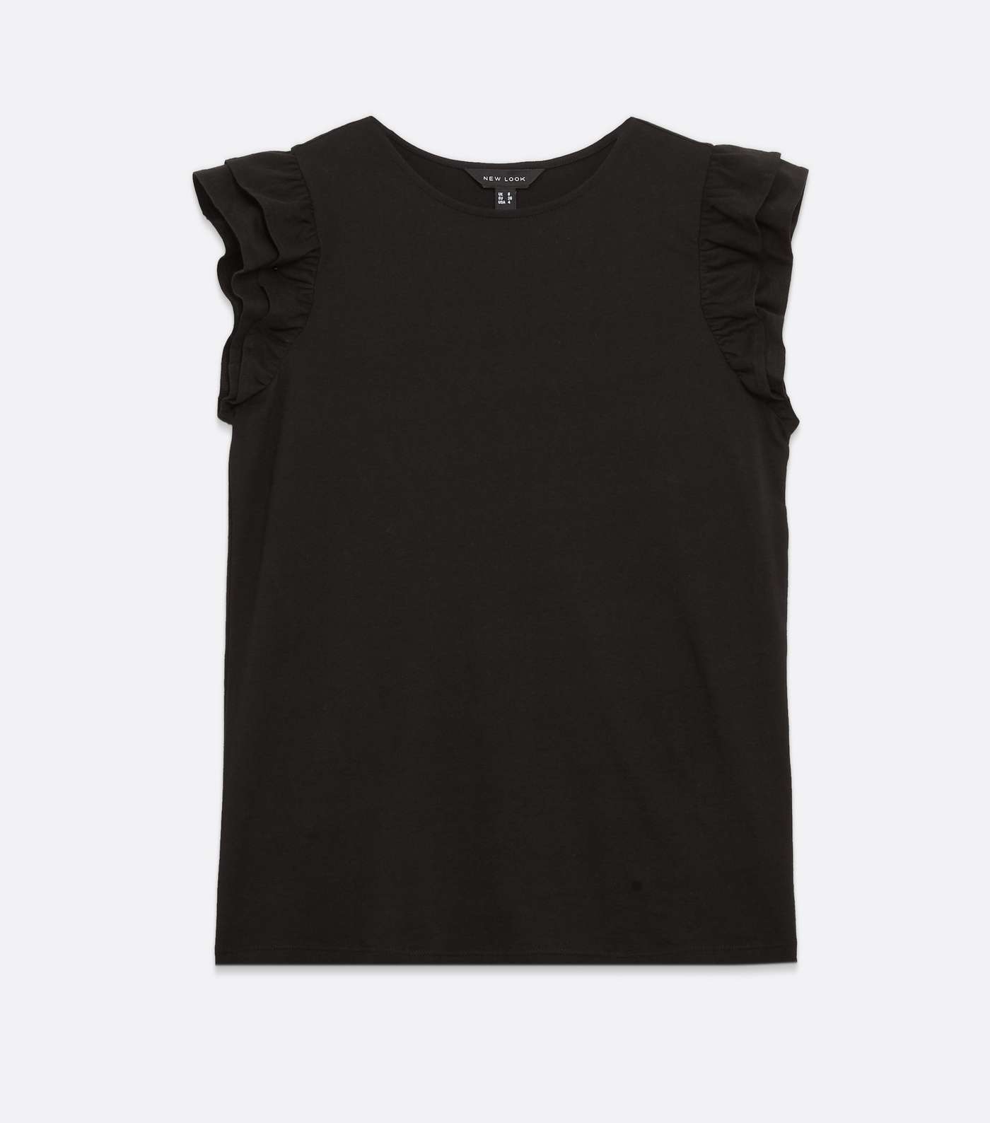 Black Frill Sleeve T-Shirt Image 5