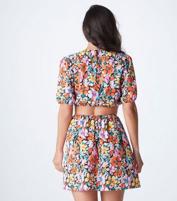 Click to view product details and reviews for Urban Bliss Black Floral Cut Out Mini Dress New Look.