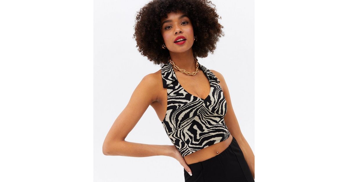 DOLL Golden Zebra Halter Top