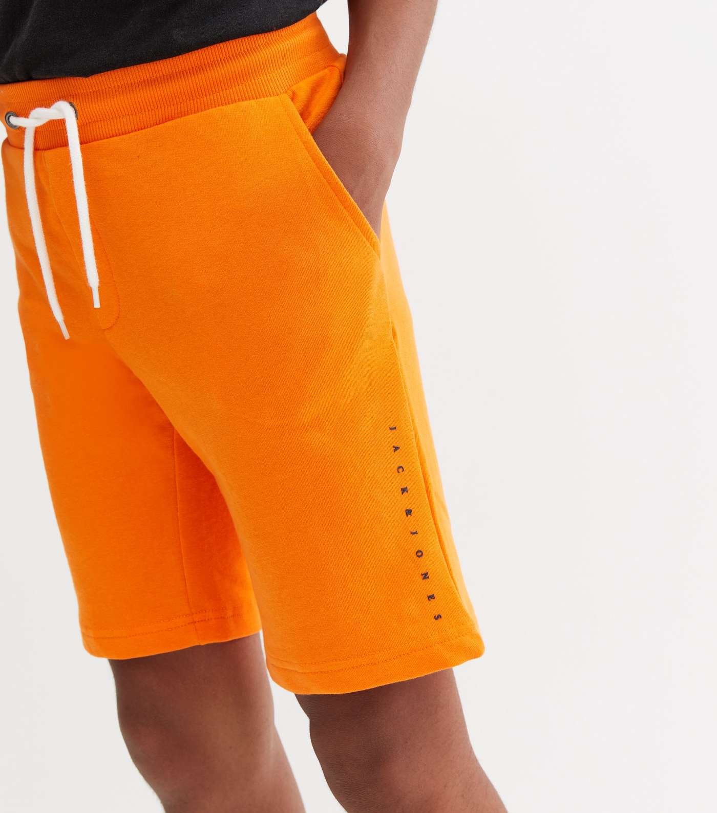 Jack & Jones Junior Bright Orange Jogger Shorts Image 3