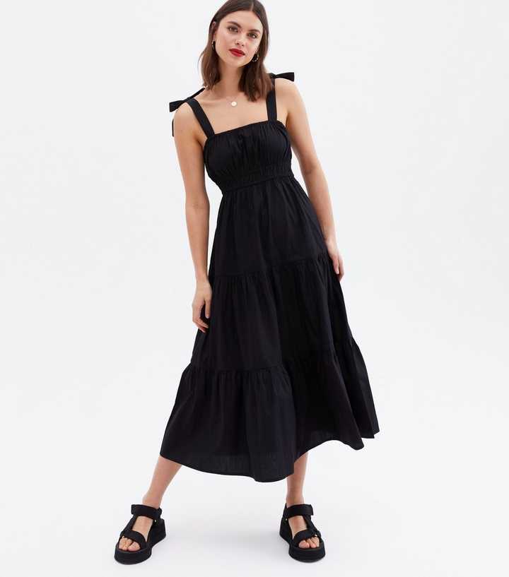 black tie midi dress