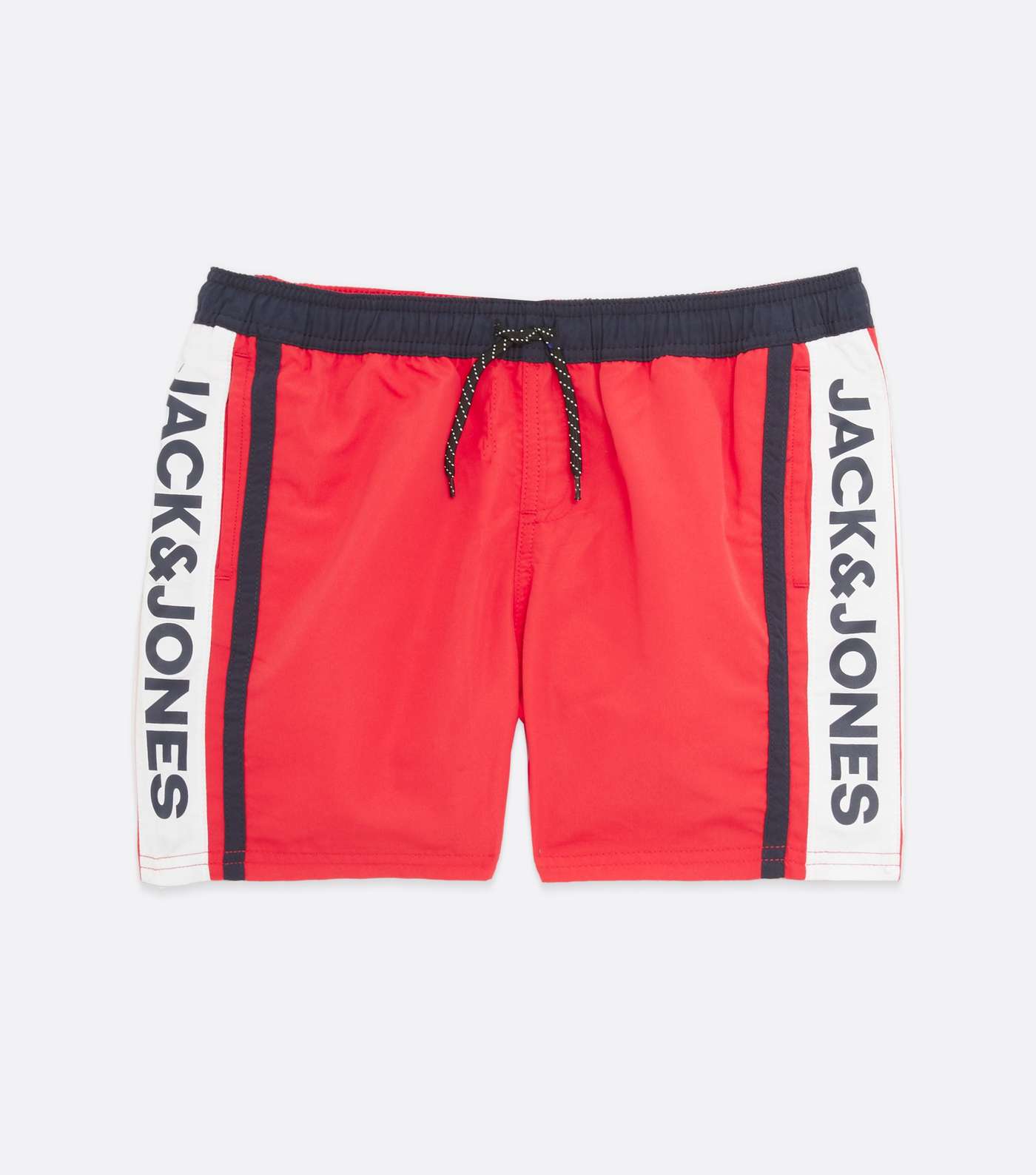 Jack & Jones Junior Red Tape Side Stripe Swim Shorts Image 5