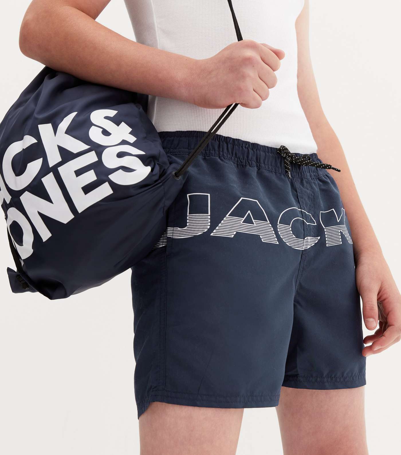 Jack & Jones Junior Navy Towel Bag and Swim Shorts Beach Pack Image 4