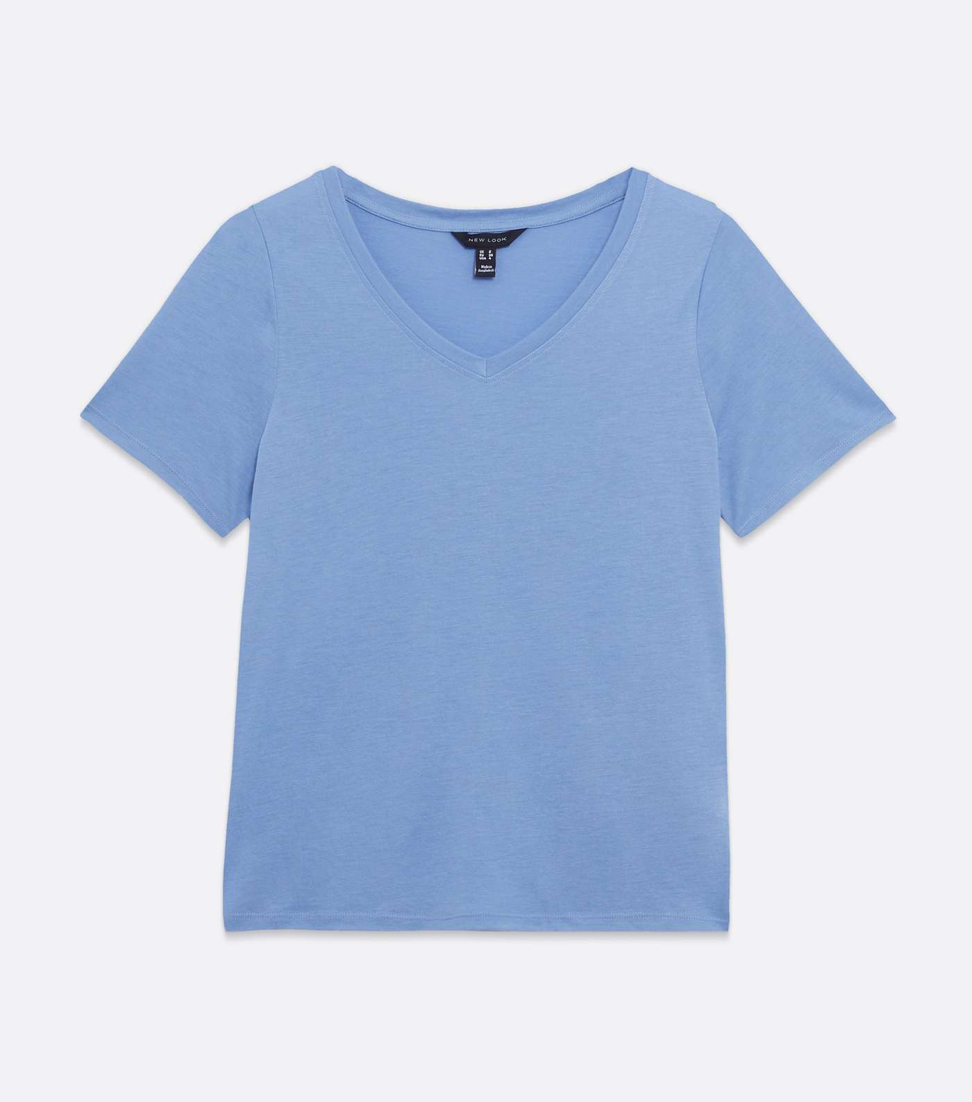 Blue Jersey V Neck T-Shirt Image 5