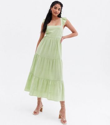 light green midi dress