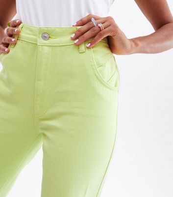 Always Stand Out Lime Green Tapered Jeans New Look