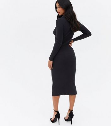 petite black bodycon dress