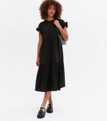 Black smock shop dress new look