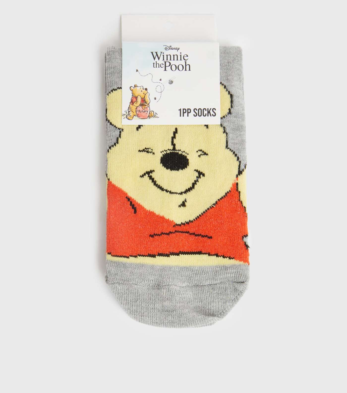Grey Winnie the Pooh Logo Socks Image 2