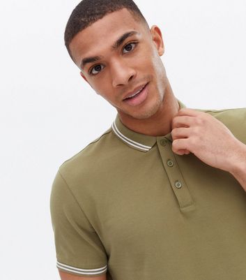 khaki polo t shirt