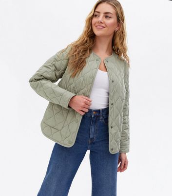 New look hotsell khaki denim jacket