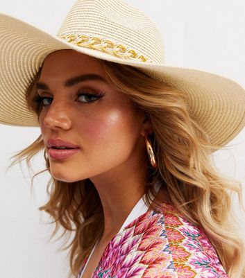 Beach Bound Stone Chain Fedora Hat 