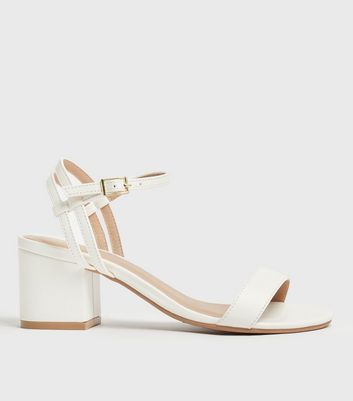 New look shop white heels