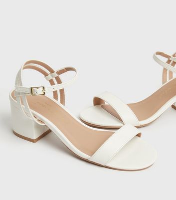 New look white outlet strappy heels