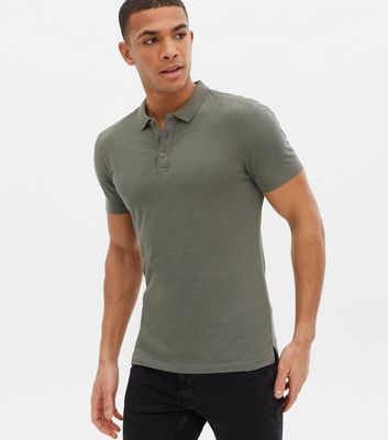 grey short sleeve polo shirt