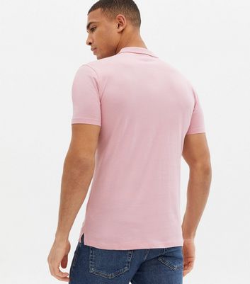 Mens pale outlet pink polo shirt