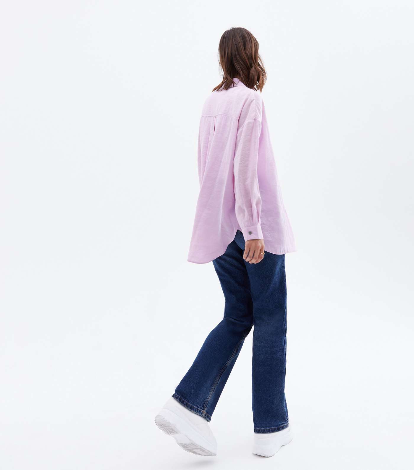 Lilac Long Sleeve Oversized Shirt Image 4