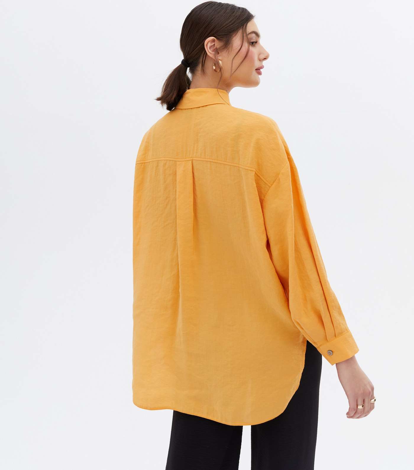 Mustard Long Sleeve Oversized Shirt Image 4