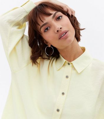 Click to view product details and reviews for Pale Yellow Long Sleeve Oversized Shirt New Look.