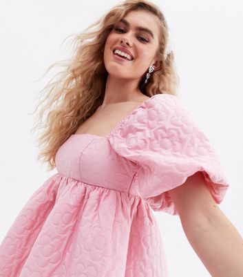 Damen Bekleidung Pretty in Pink Puff Sleeve Mini Dress