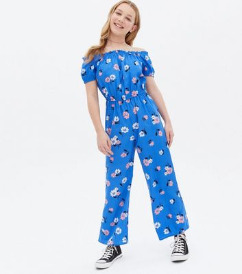 Girls store bardot jumpsuit