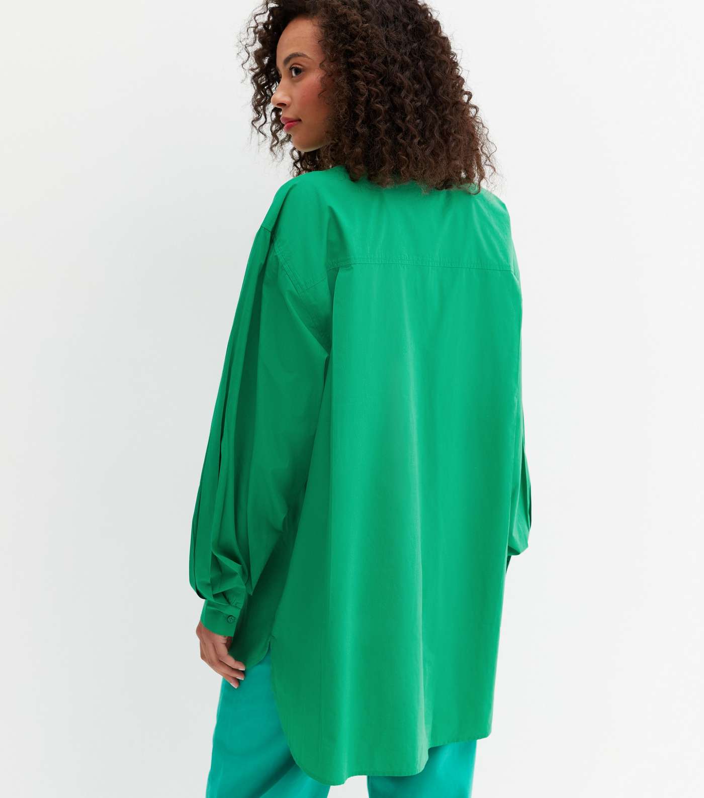Tall Green Long Puff Sleeve Shirt Image 4