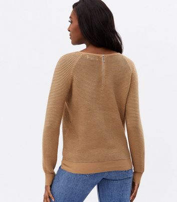 Blue Vanilla Camel Ribbed Knit Glitter 