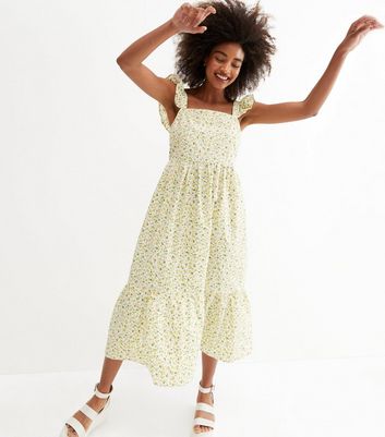 New look yellow floral dress store
