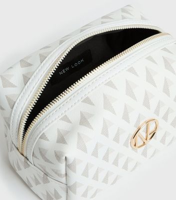 makeup bag off white