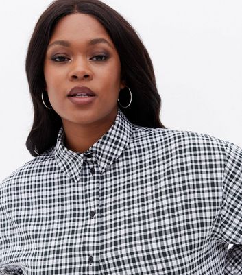 Click to view product details and reviews for Curves Black Gingham Long Oversized Shirt New Look.