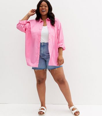 Curves Mid Pink Long Sleeve Oversized 