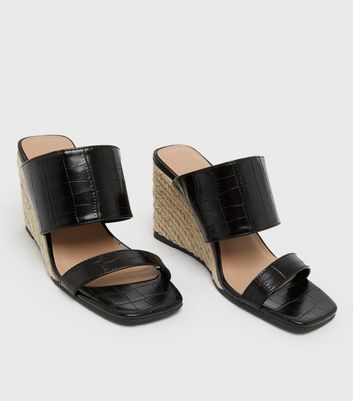 new look black wedge sandals