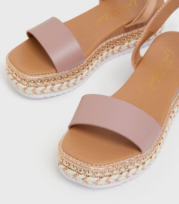 Rose gold espadrille on sale flatform