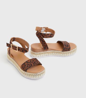 Suedette Espadrille Flatform Sandals 