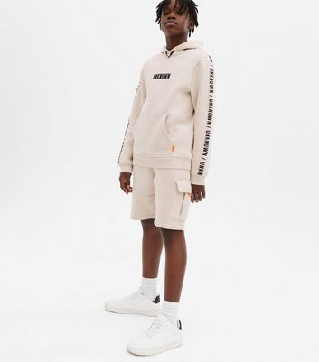Boys Stone Unknown Logo Cargo Shorts