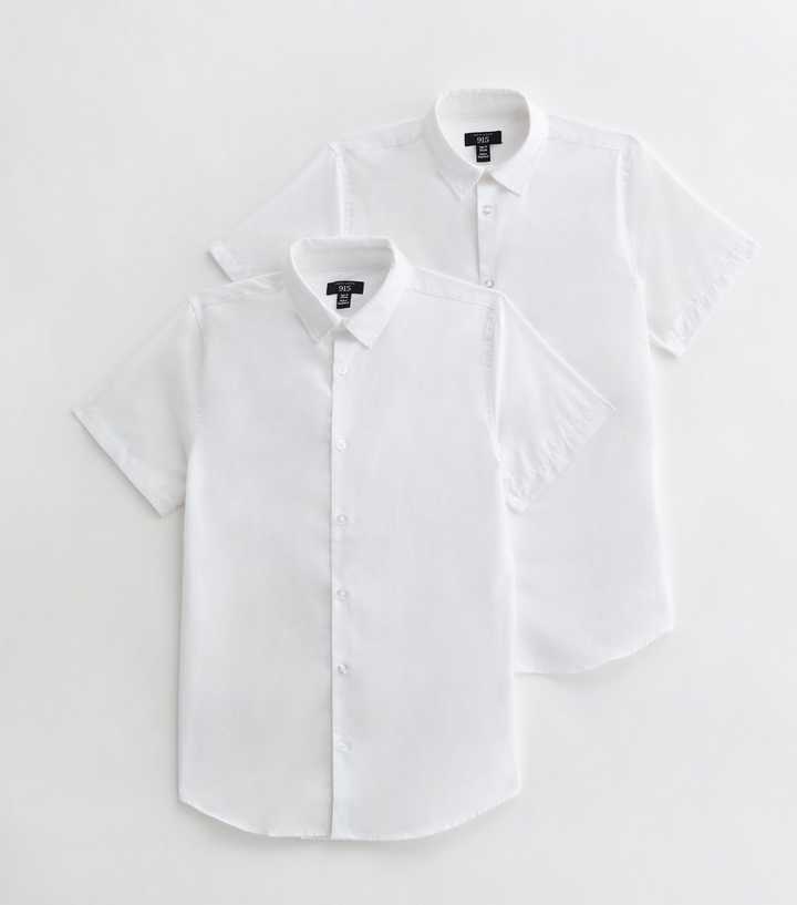 boys white button up