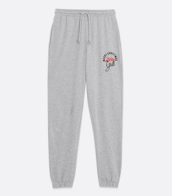 Click to view product details and reviews for Noisy May Pale Grey Christmas Embroidered Joggers New Look.