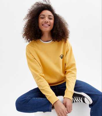 Mustard Let It Bee Embroidered Sweatshirt