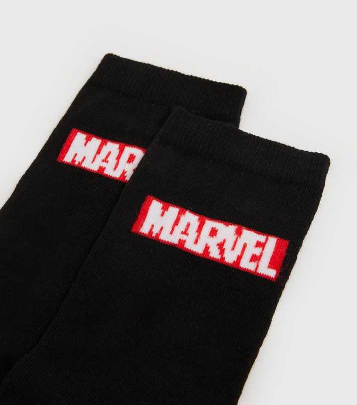 Black Marvel Logo Socks