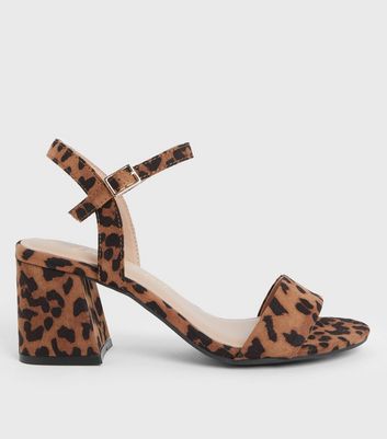 leopard print heels open toe