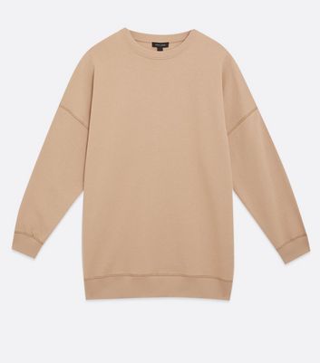 Camel oversized sweatshirt sale