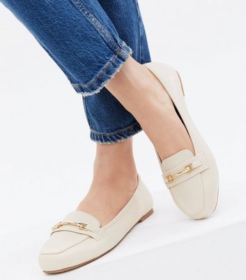 New look white on sale loafers