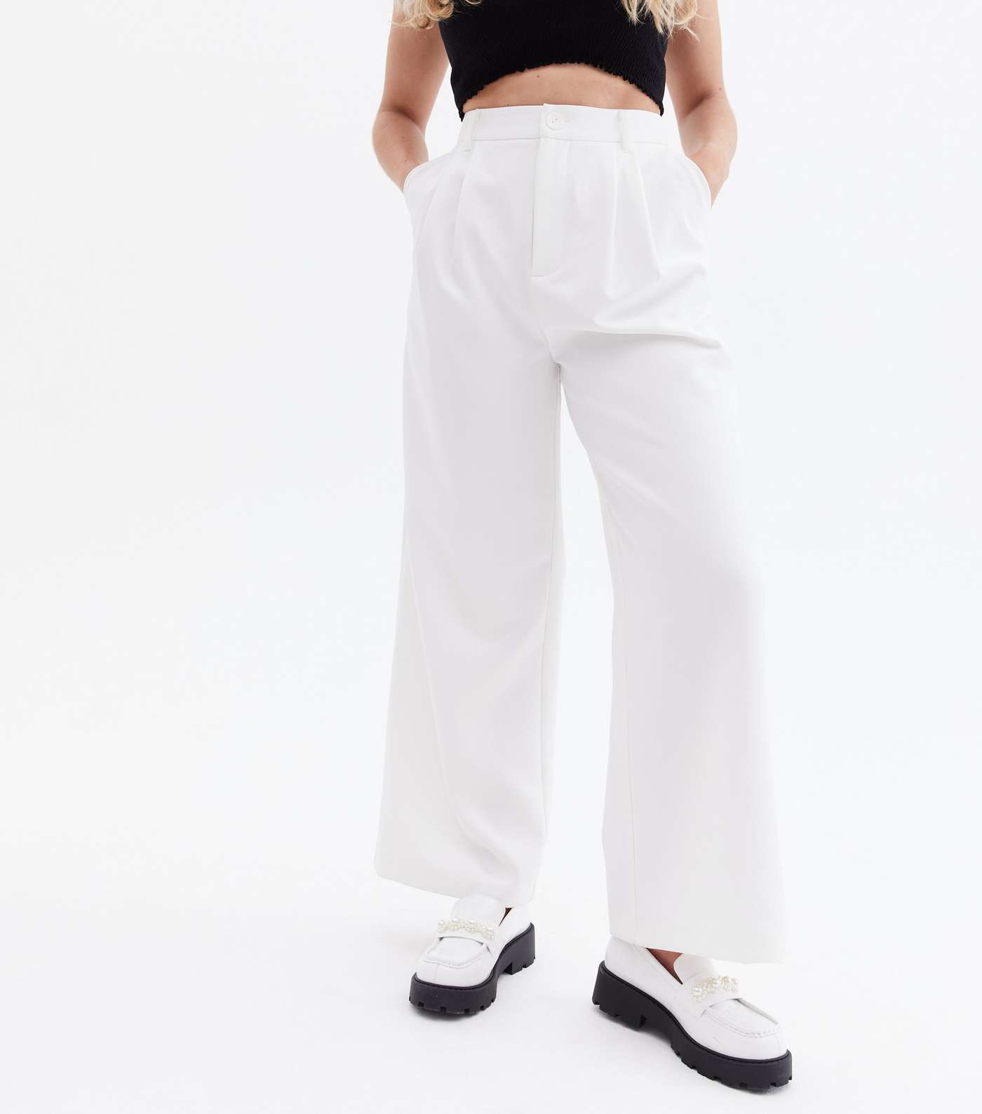 Suits You White Wide Leg Trousers Image 2